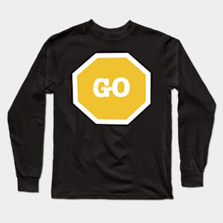 Go,Sign Yellow Long Sleeve T-Shirt